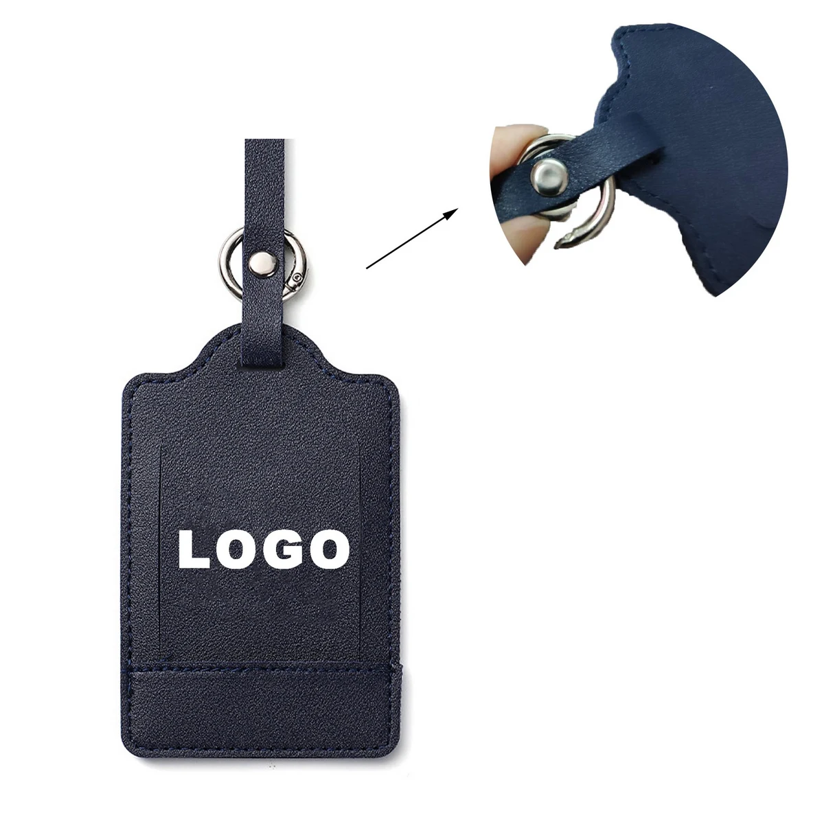 Easy to Fasten PU leather Luggage Tag 1