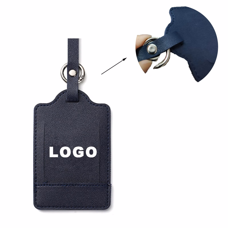 Easy to Fasten PU leather Luggage Tag