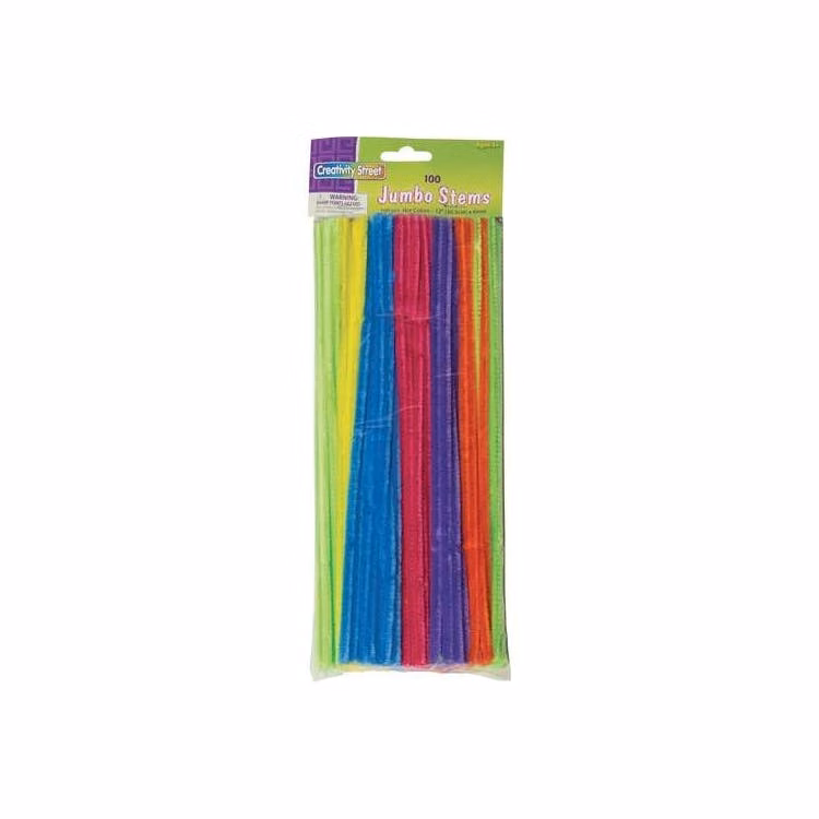 Jumbo Chenille Pipe Cleaners - 12" Assorted Colors