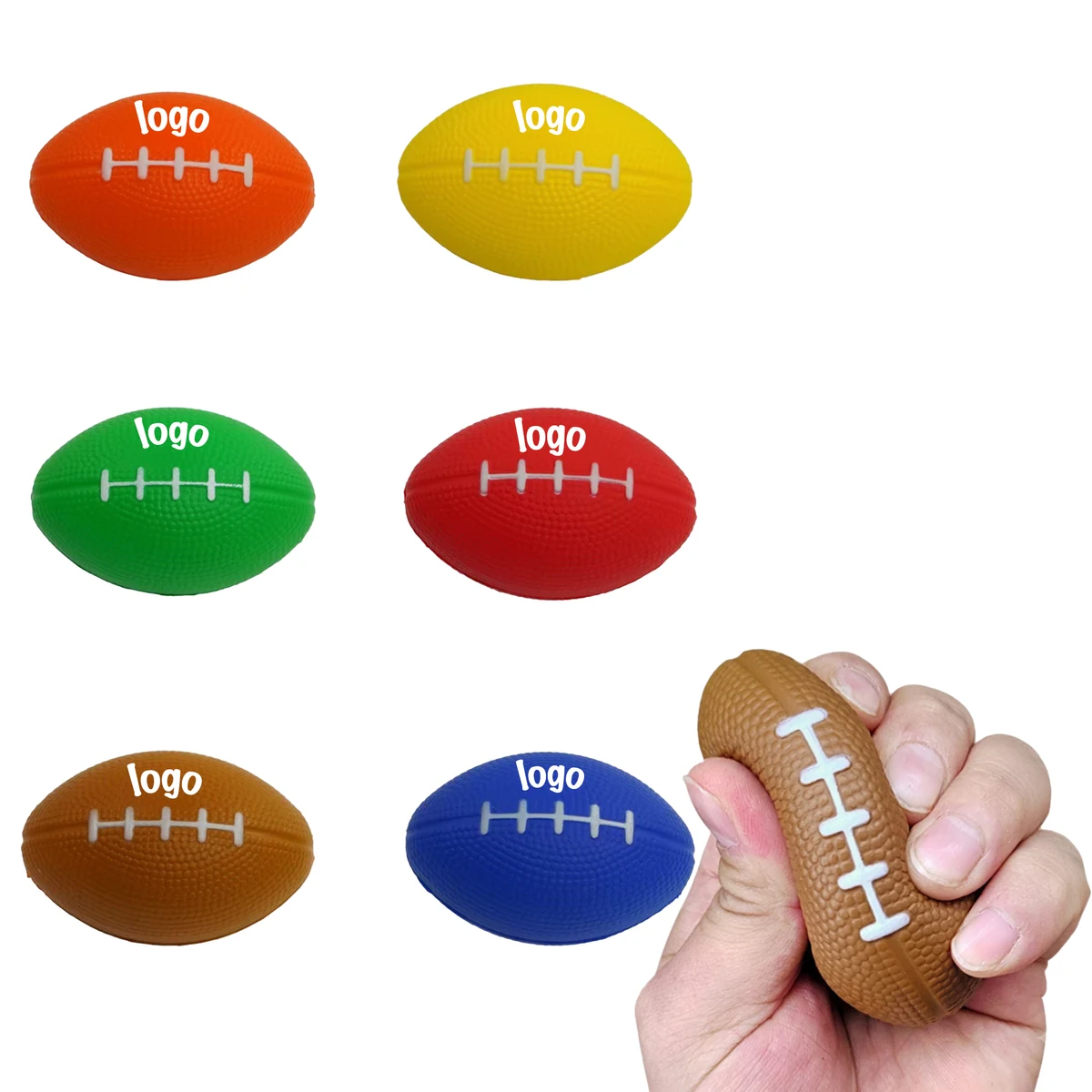 PU Foam Ball Rugby Ball For Stress Relief And Venting 1