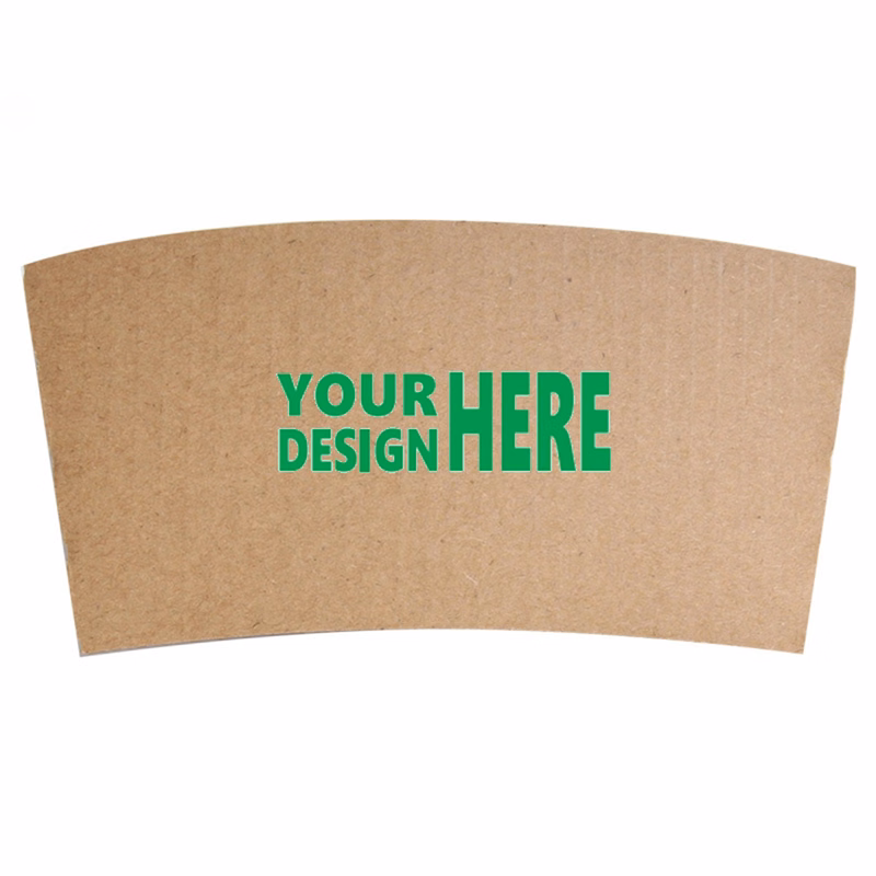 White Corrugated Coffee Cup Sleeve
