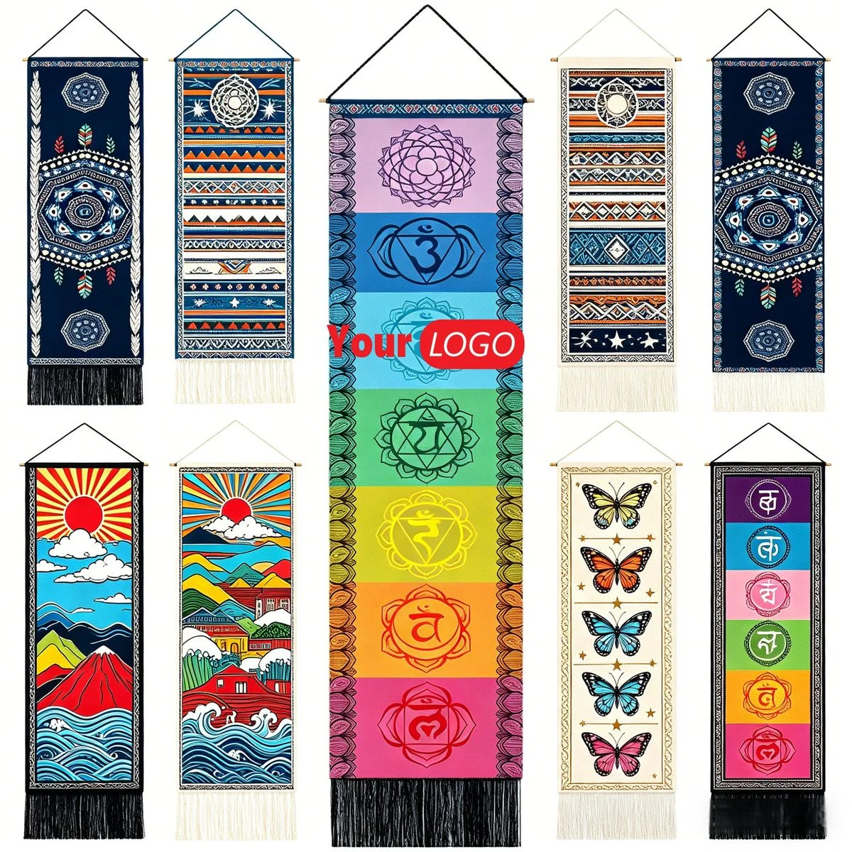 Custom Cotton Linen Wall Hanging Tapestry 1