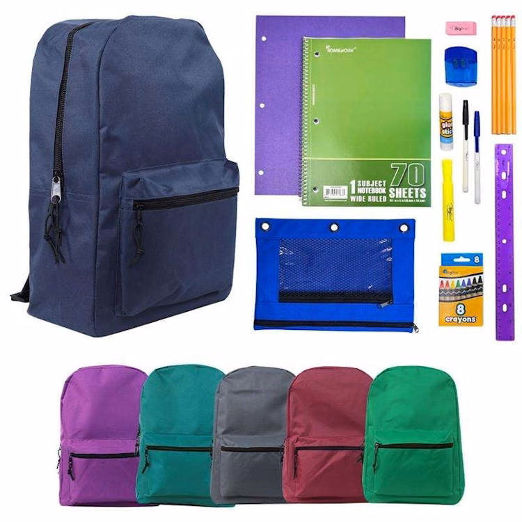 BigBox 17" Backpack and School Supply Kits - 16 Pieces