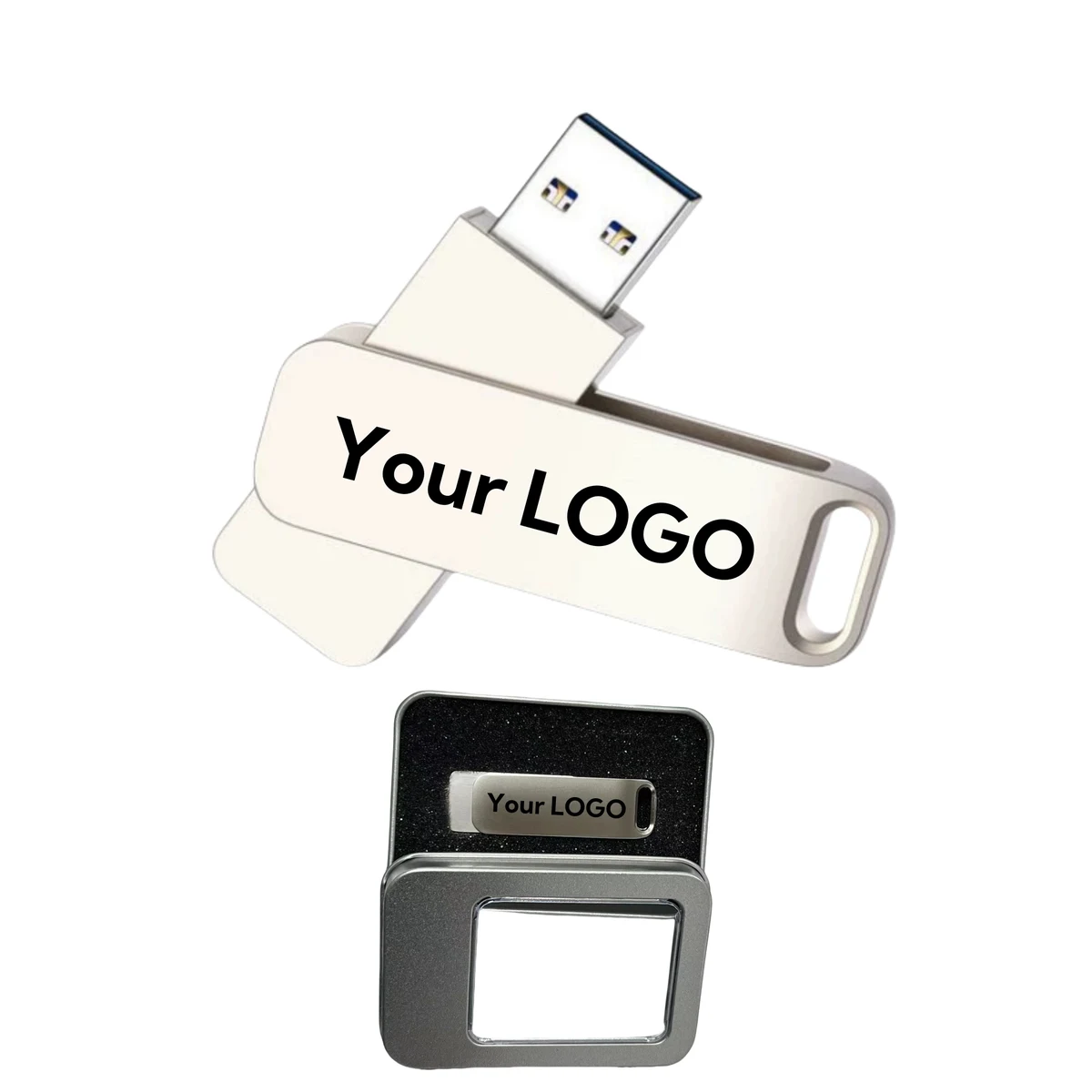 32GB Custom Logo Rotating USB 1