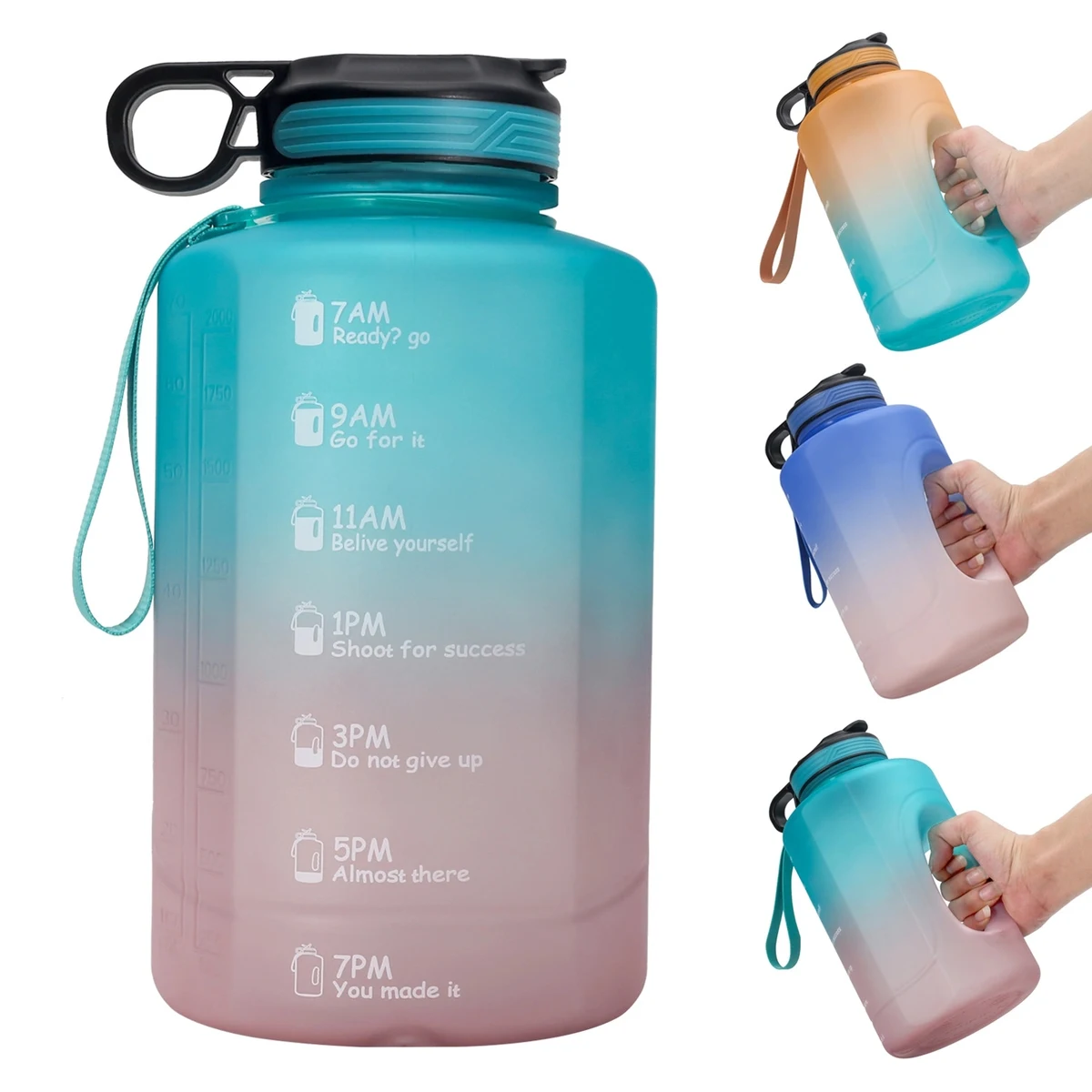 Custom 1 Gallon Water Bottle With Time Marker 1