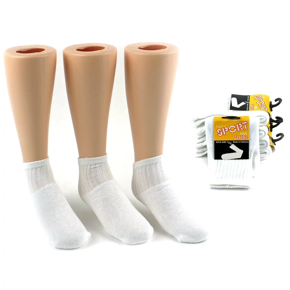 Kids' Tube Socks - White Size 1-3 1