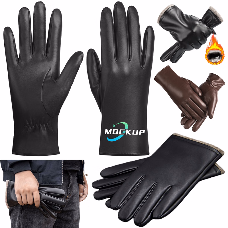 Warm Winter Leather Gloves
