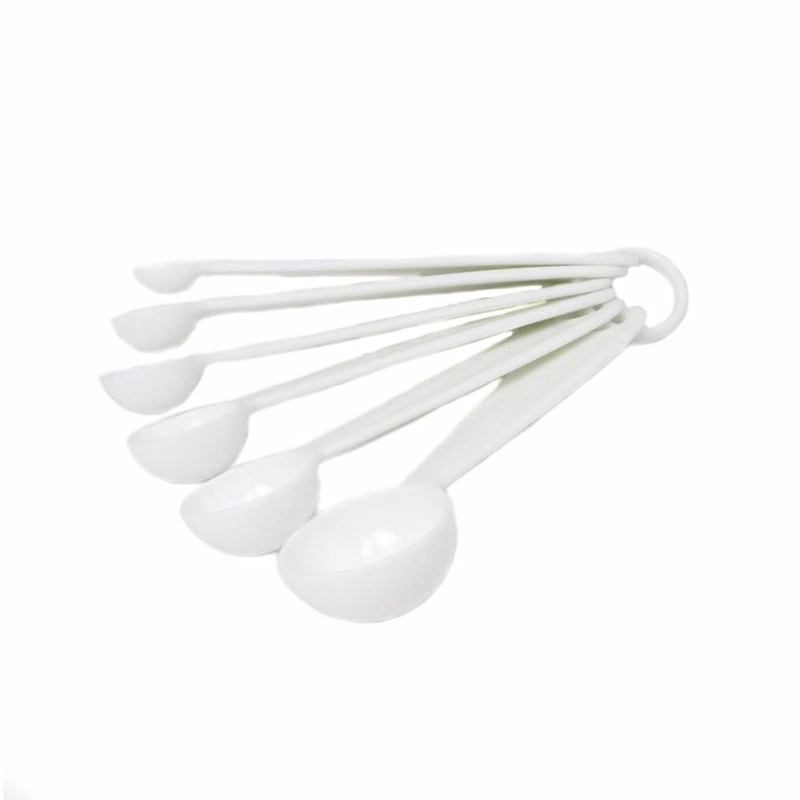 Measuring Spoons - 6 Sizes White