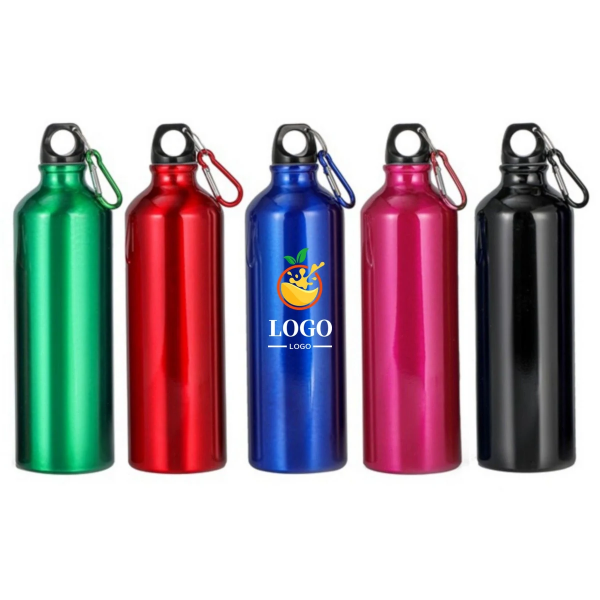 25Oz Leak Proof Traveler Reusable Aluminum Water Bottle, custom water bottle with logo imprint 1