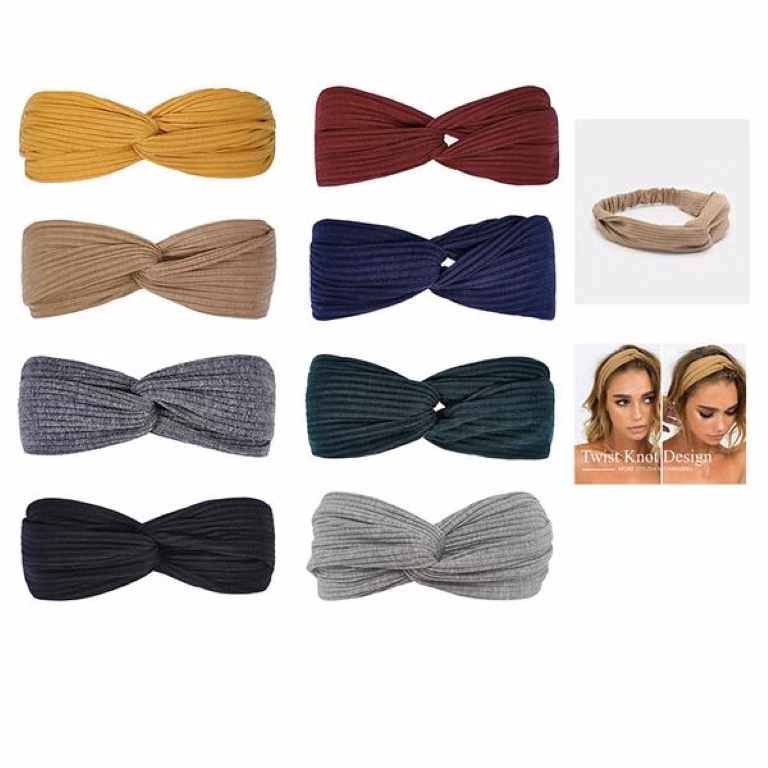 Women Twist Knotted Boho Stretchy Hair Bands