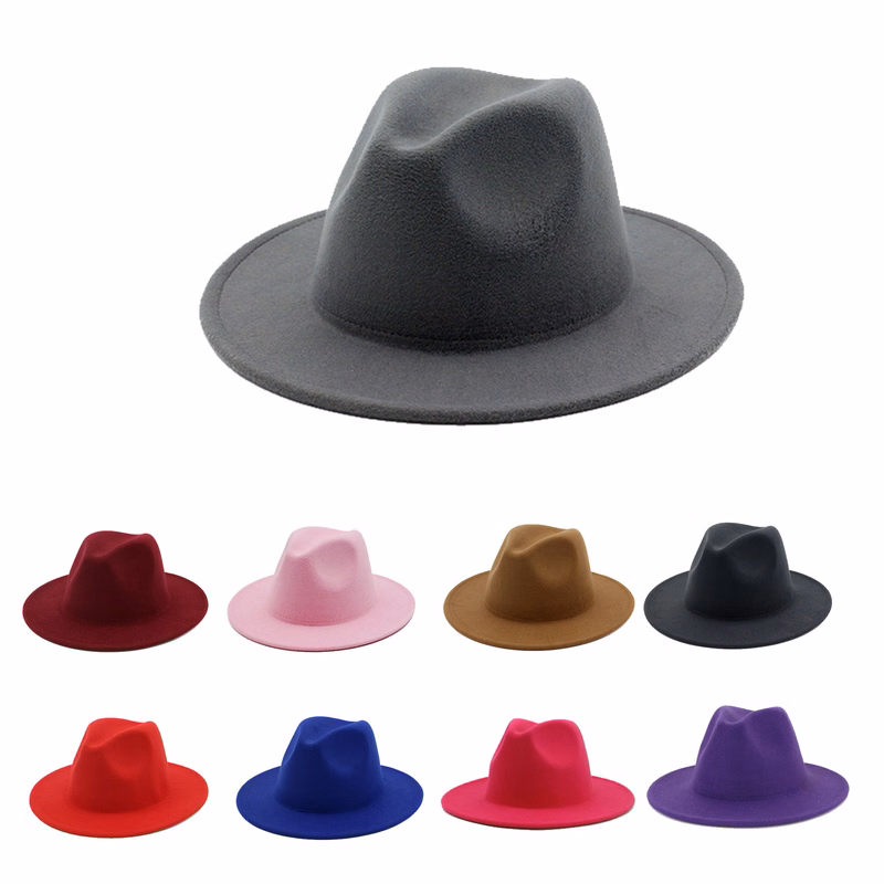 Solid Color Felt Bowler Hat