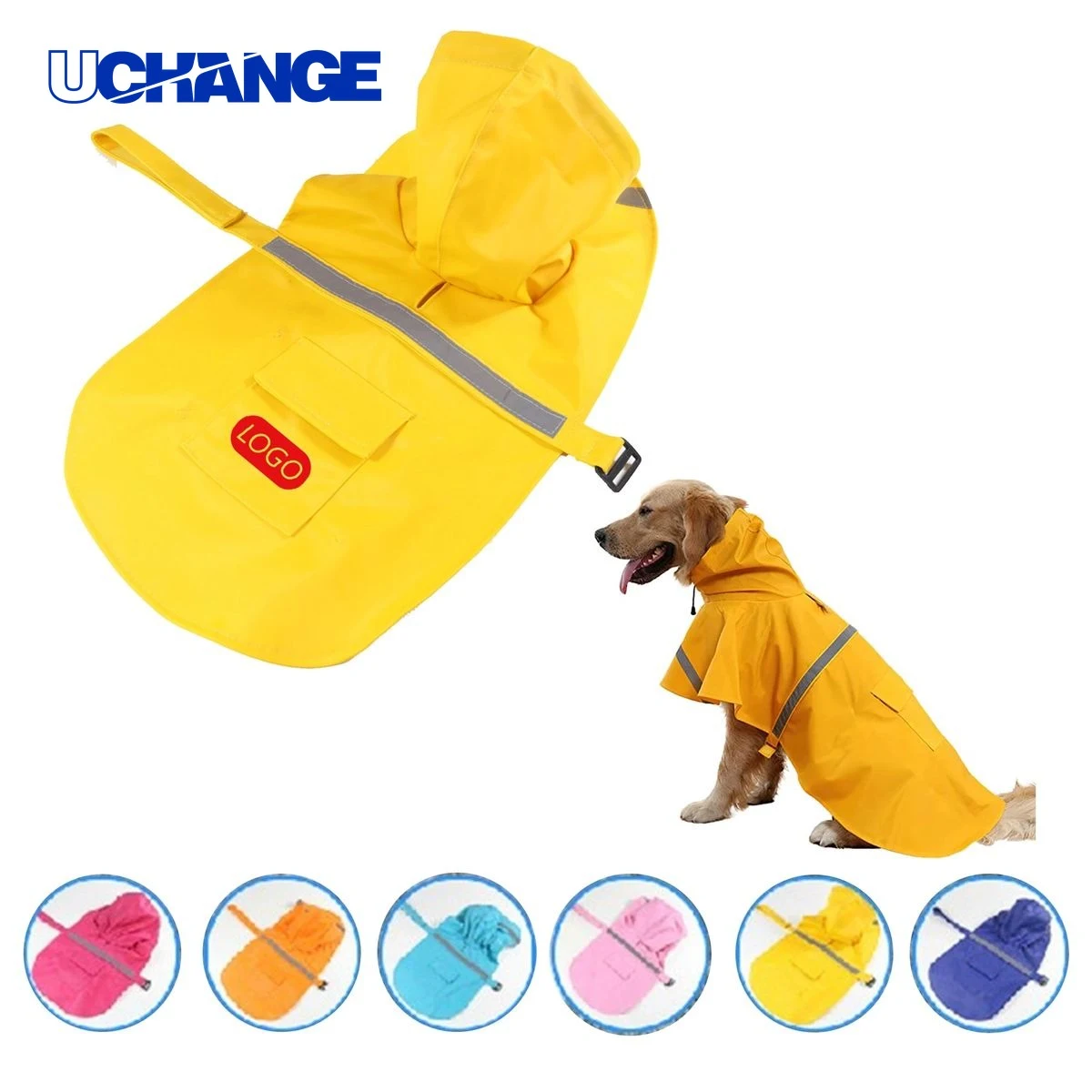 Reflective Waterproof Dog Raincoat 1