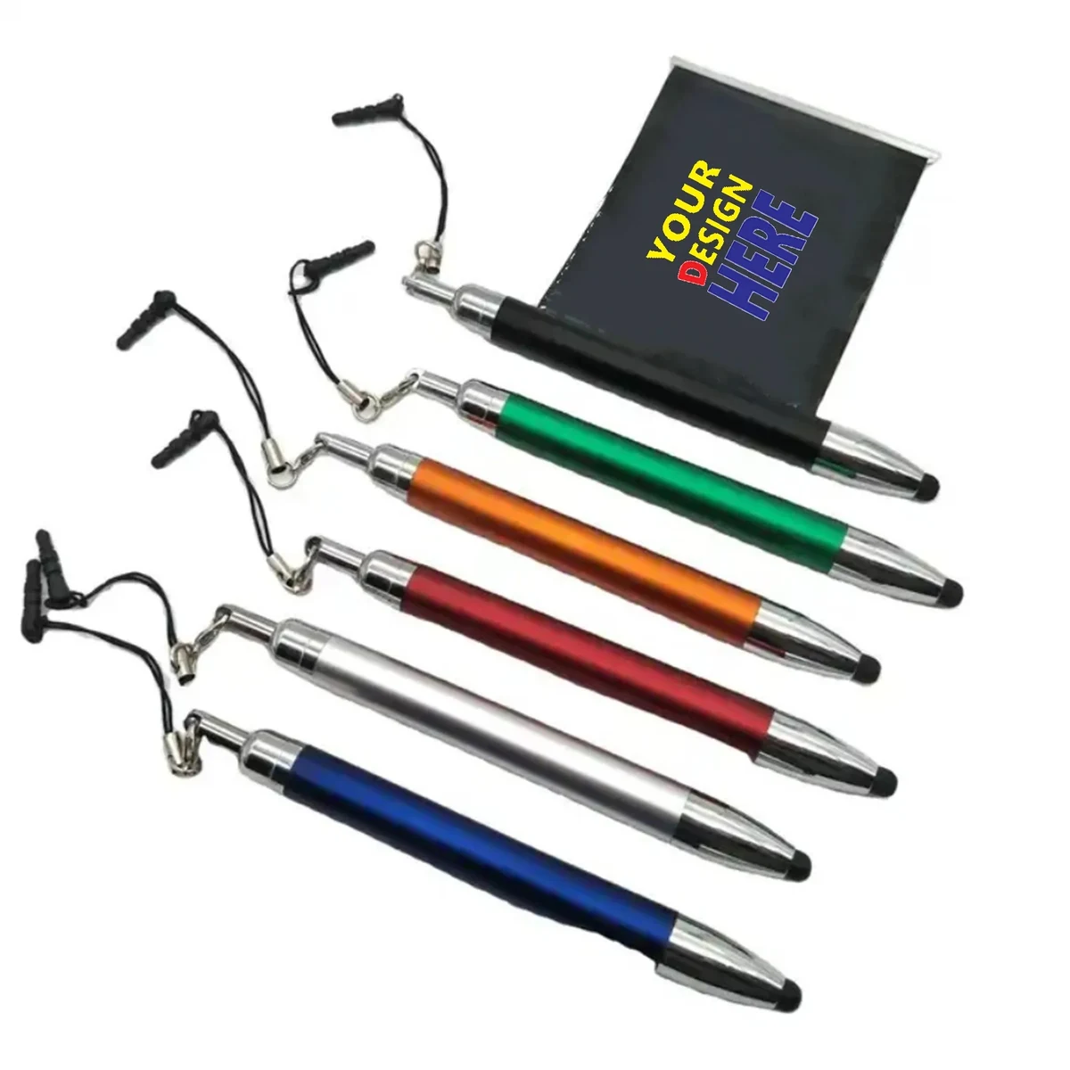 Plastic Retractable Banner Pen Stylus Ballpoint Pen 1