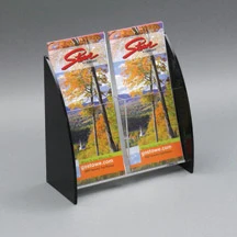 Countertop Brochure Hlder with Curved Sides, 1-Tier 2-Pocket 1