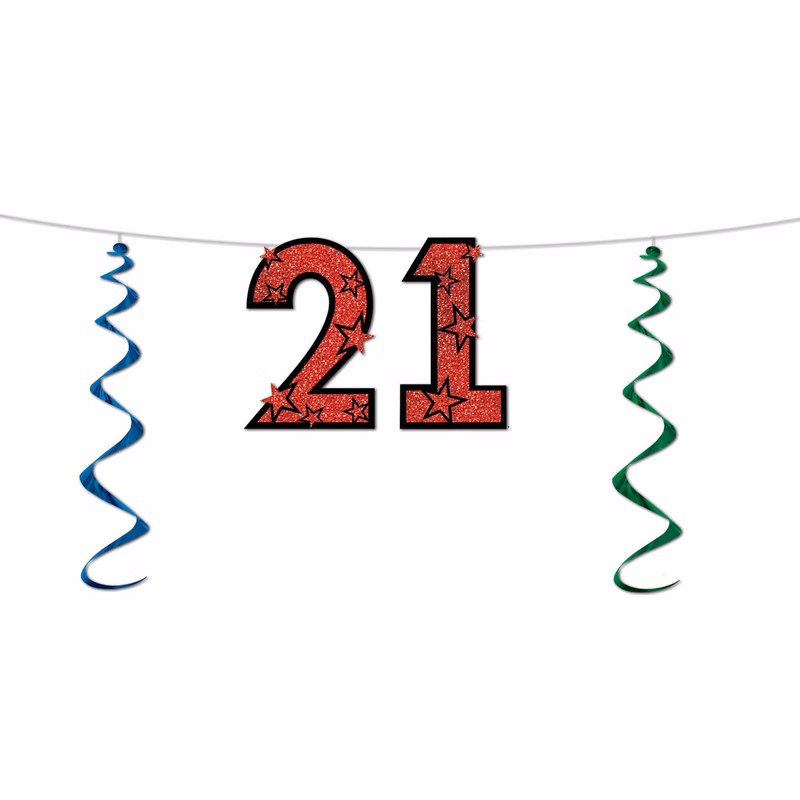 21 Glittered Streamer