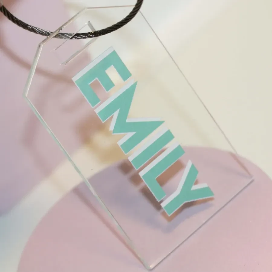 Clear Acrylic Luggage Tags 1