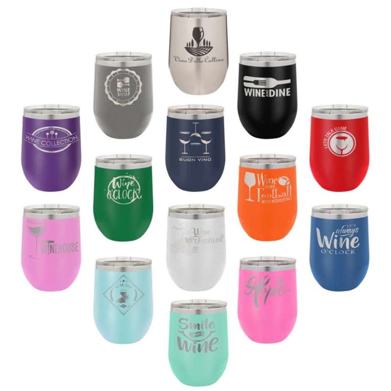 12 oz. Vacuum Insulated Stemless Wine Glass 1