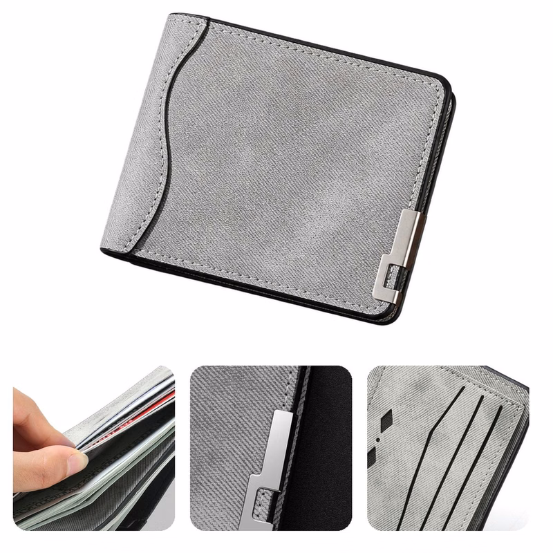 Compact PU Bifold Men's Card Wallet