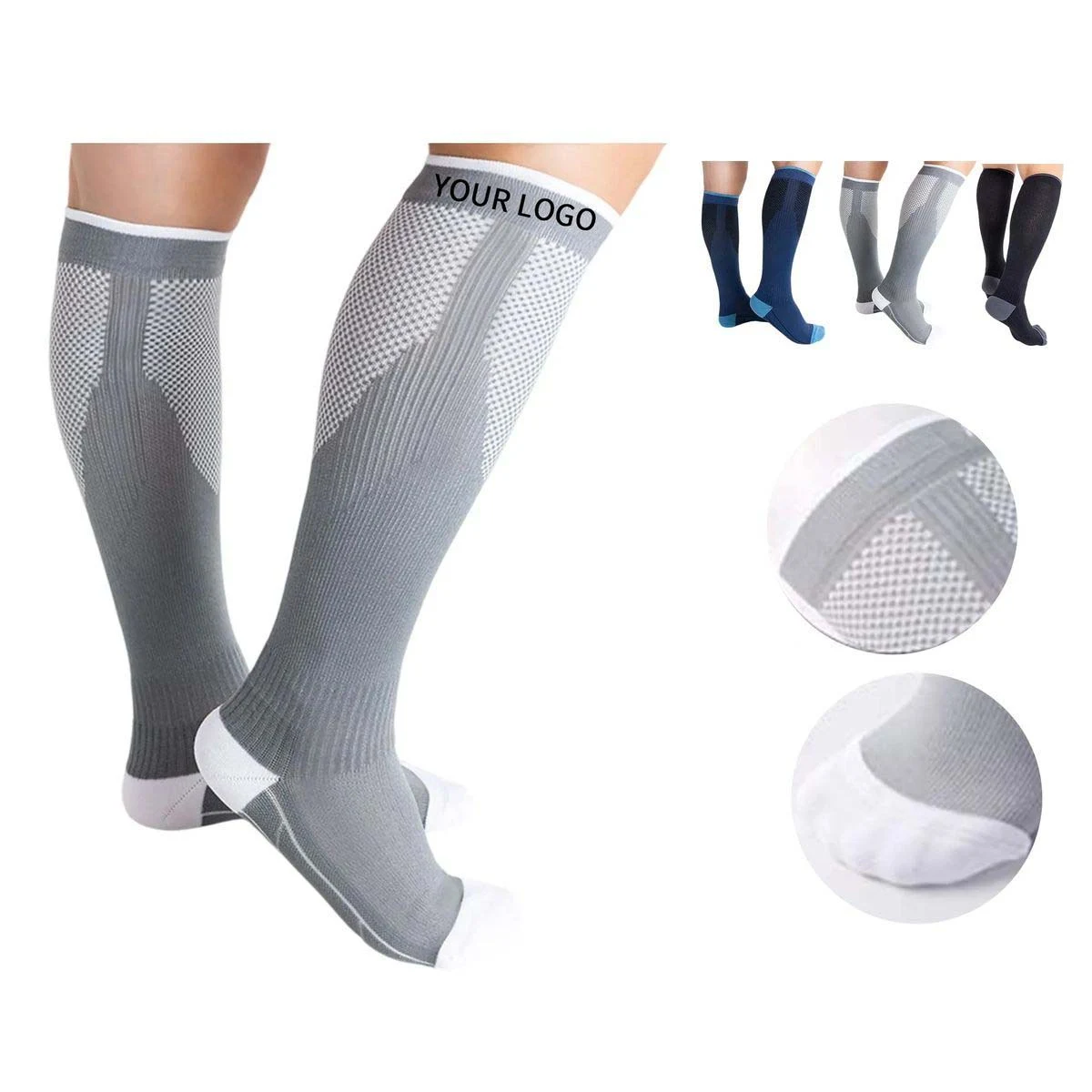 Elastic Soccer Socks with Heel Support 1