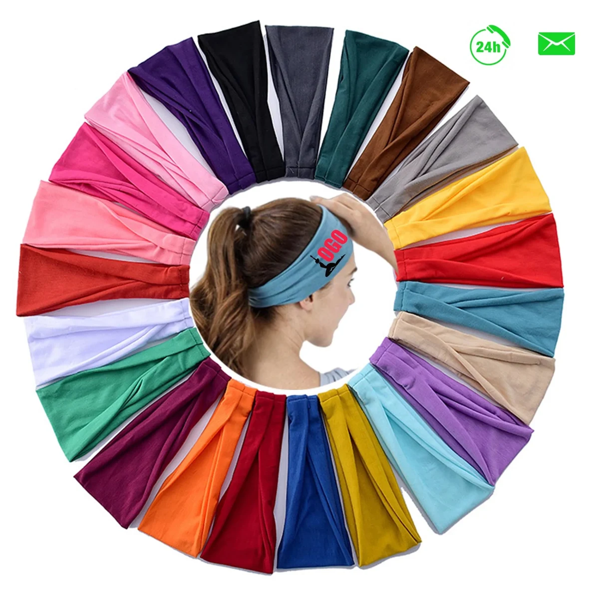 Solid Color Breathable Sports Headband 1
