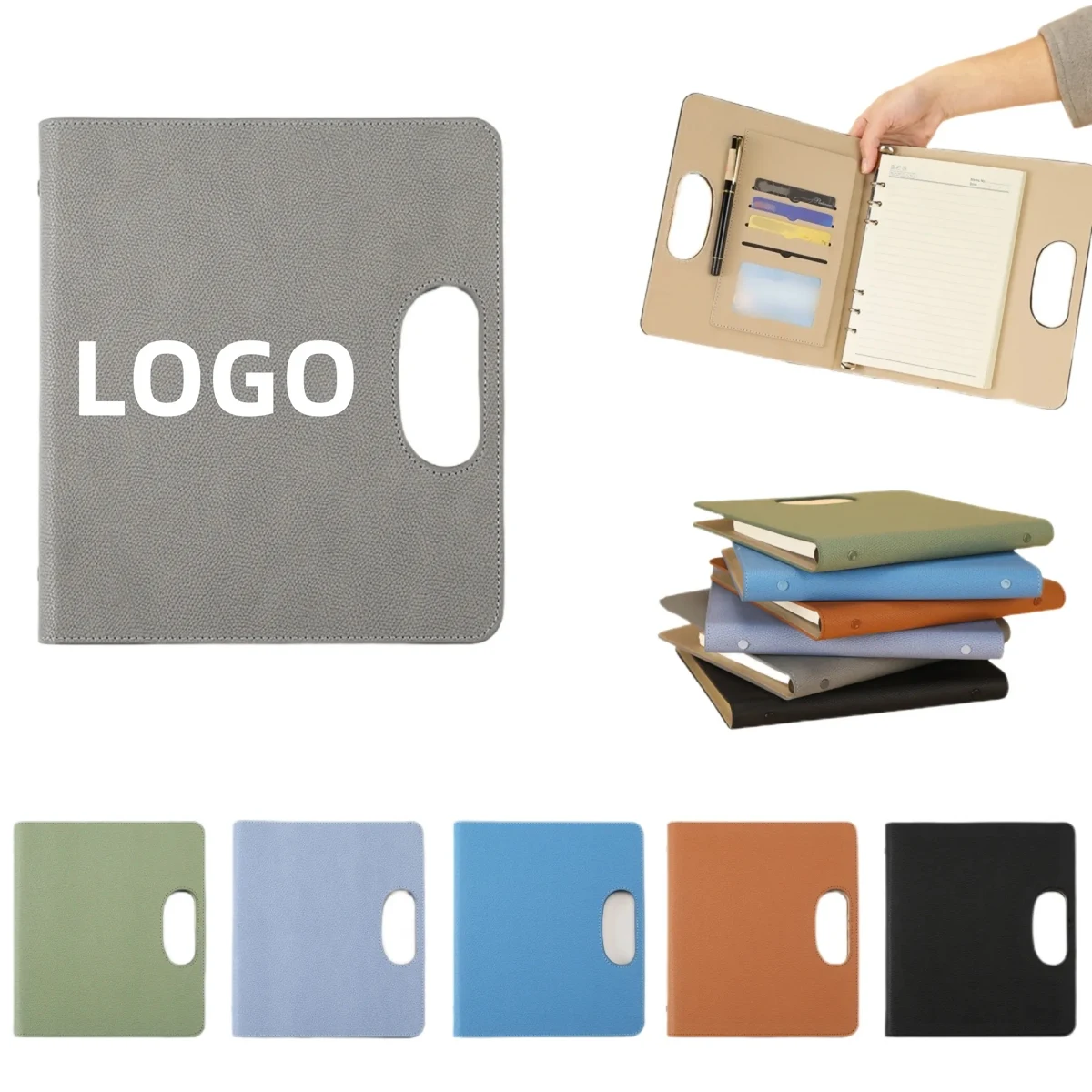 Handheld A5 Loose-Leaf PU Leather Multifunctional Notebook 1