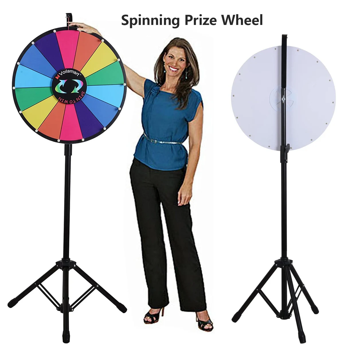 24 Inch Prize Wheel with Folding Tripod Floor Stand 1