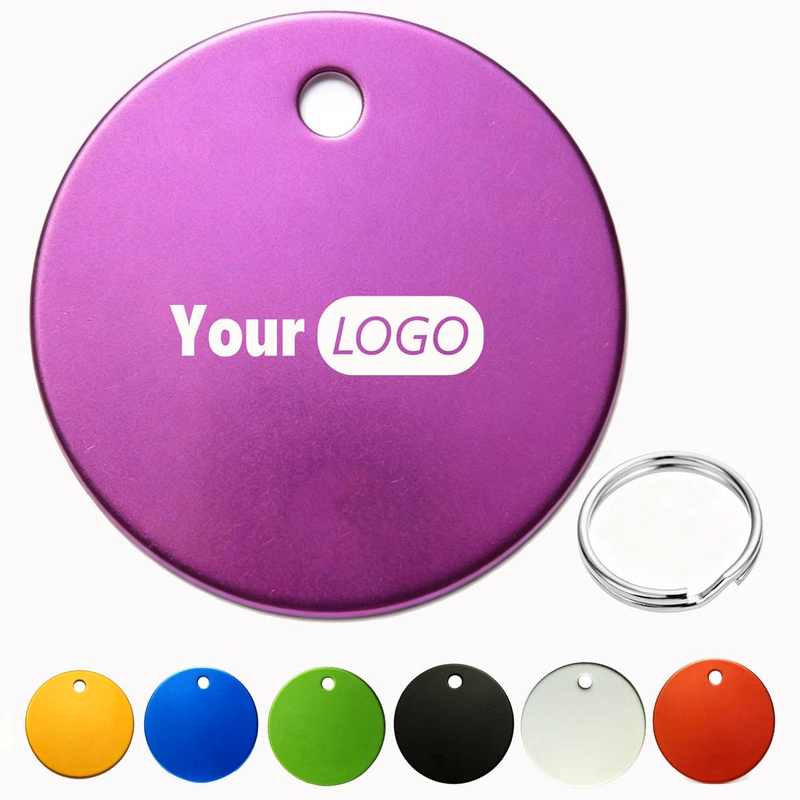 Round Aluminum Tag For Custom Keychain Engraving