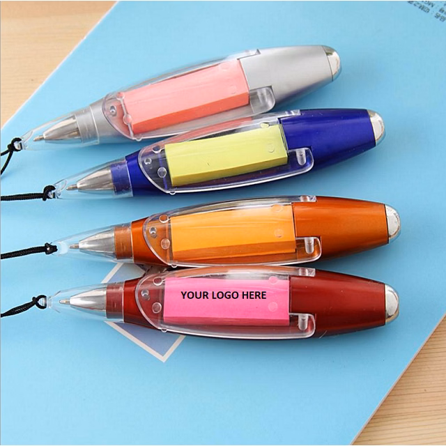 Plastic Ball Pen with Sticky Note