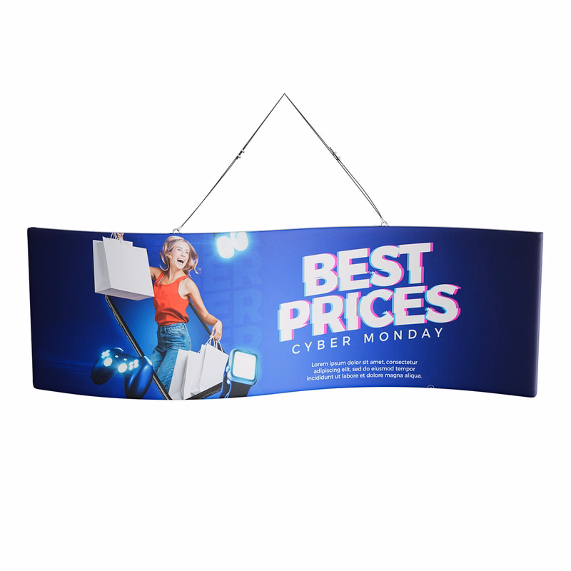 8ft S-Curved Hanging Banner Kit - FABRIC ONLY