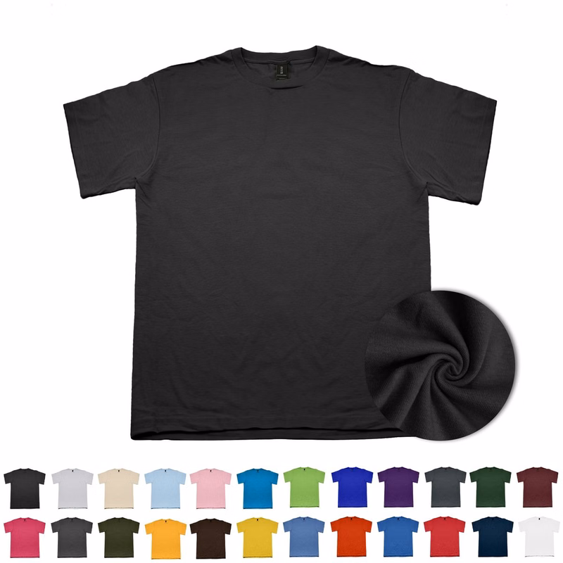 Seamless Cotton Double-Needle Hem T-Shirt