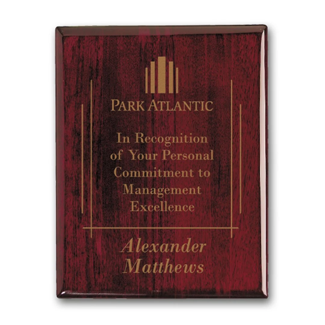Laser Engraved Plaq - Rosewood 1