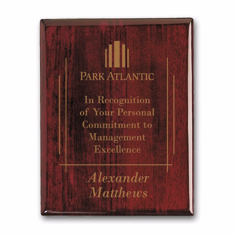 Laser Engraved Plaq - Rosewood