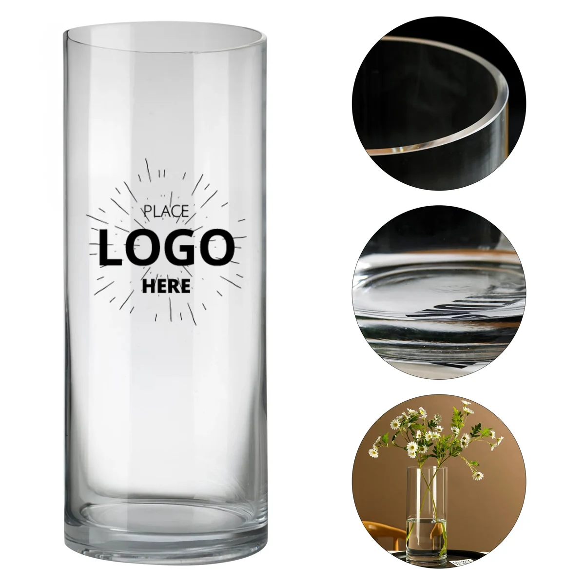 8oz Glass Flower Vases 1
