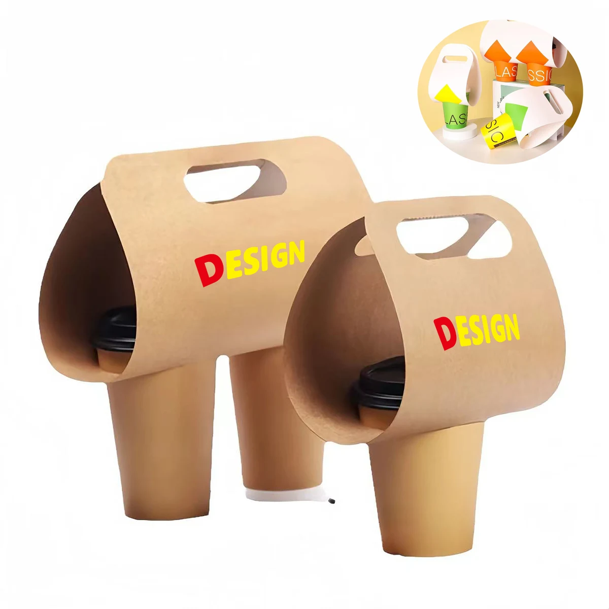 Kraft Paper Beverage Holder 1
