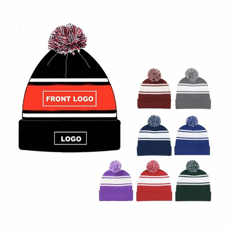 Pom Knit Adult Beanie Cap