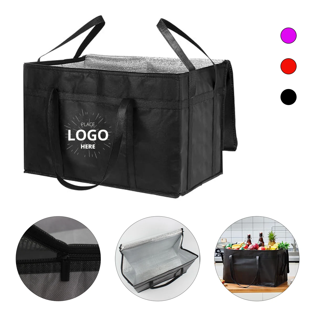 Large Capacity Insulated Cooler Lunch Bag 1