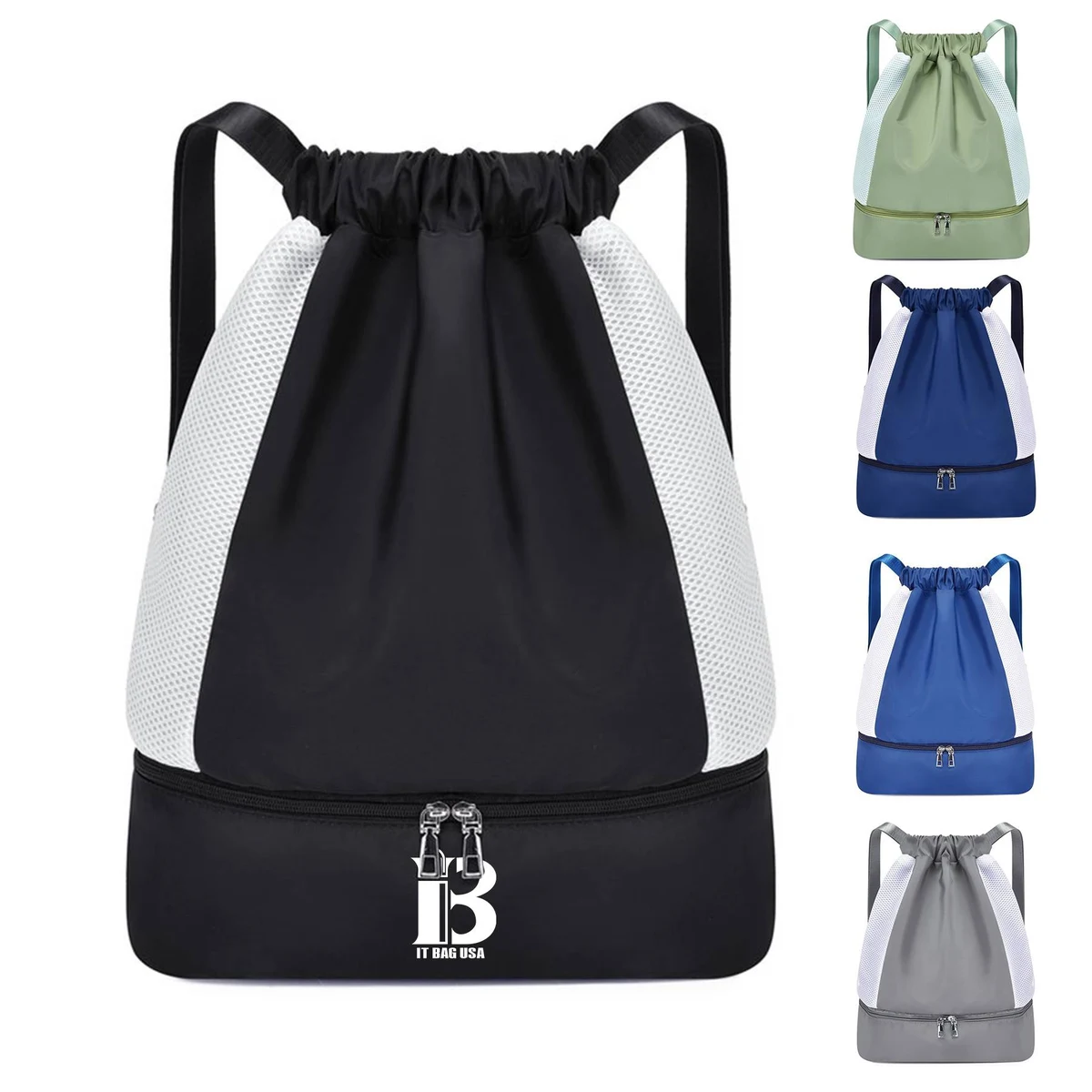Nylon Waterproof Drawstring Backpack 1
