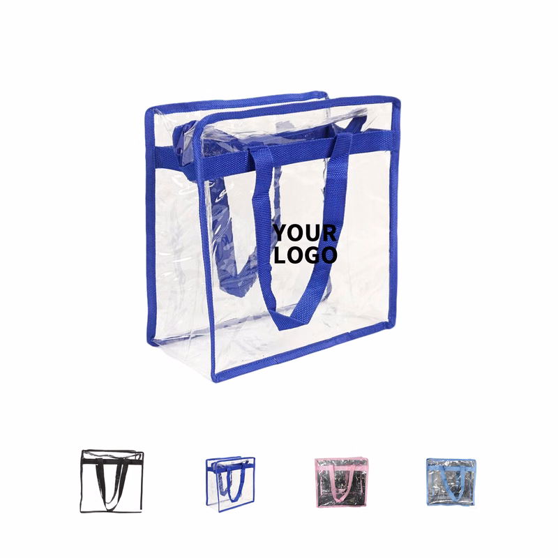 PVC Clear Tote With Zipper Closure