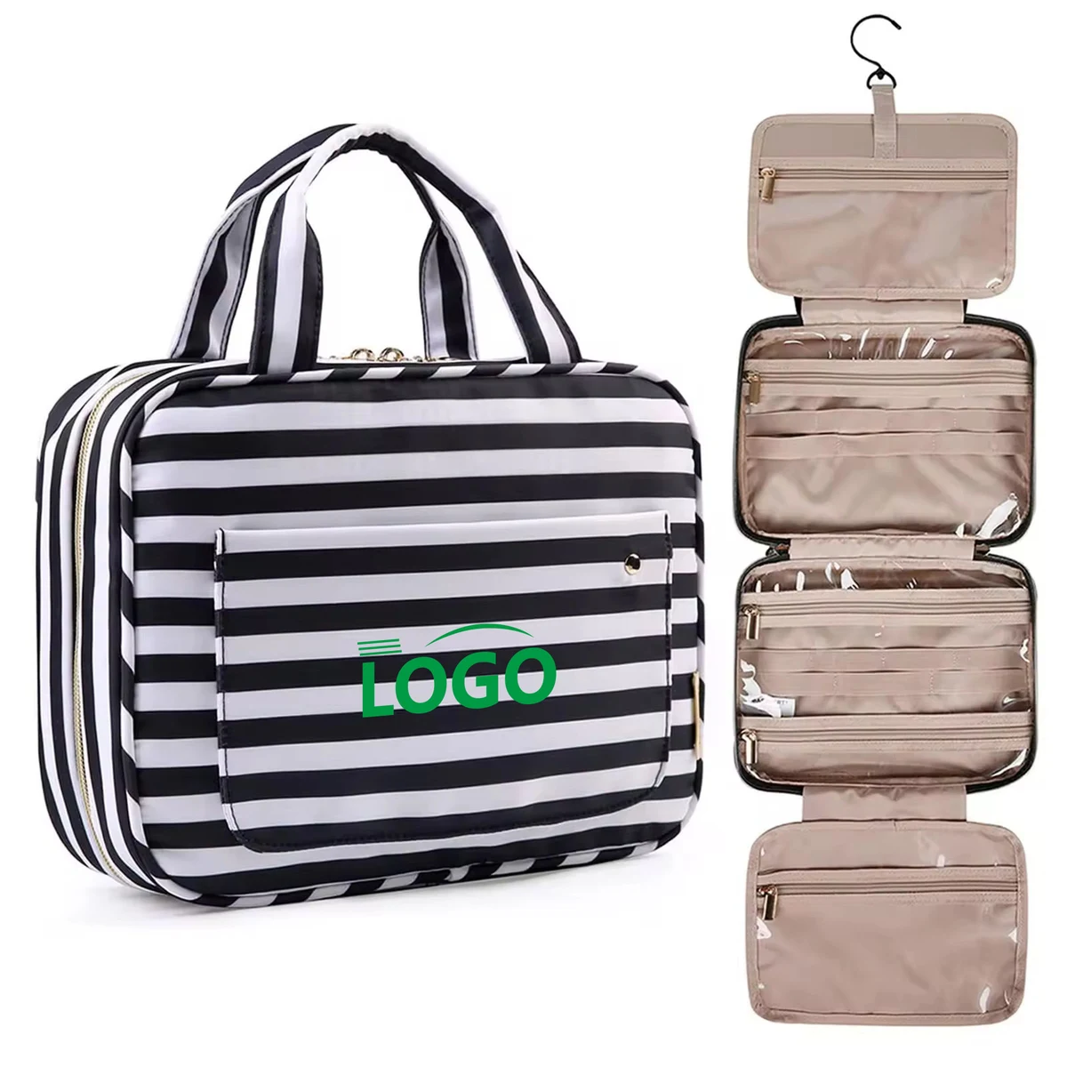Waterproof Hanging Toiletry Bag with Multiple Compartments 1