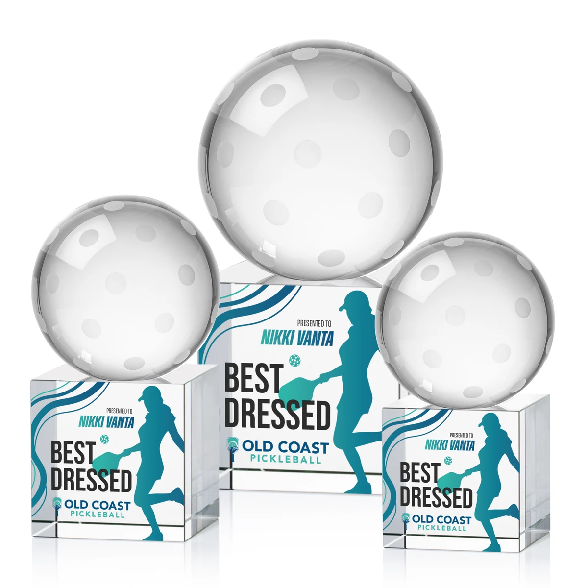 Pickleball VividPrint™ Award on Granby Base 1