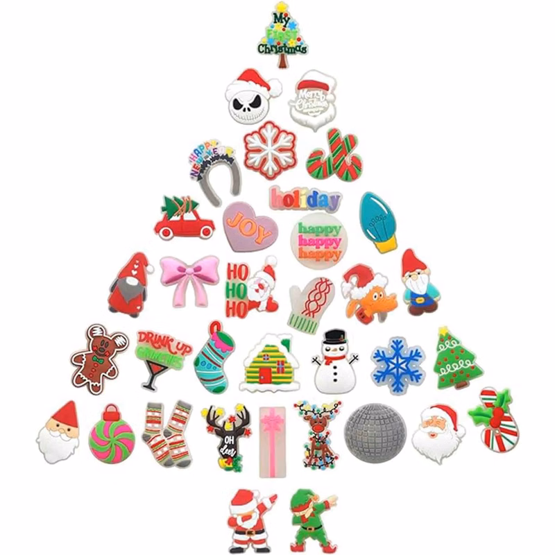 Christmas Holiday PVC Shoe Charms-MOQ is 50pcs
