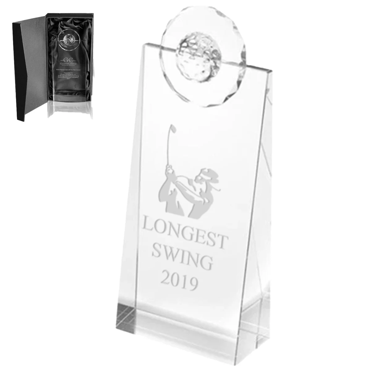 Golf Pinnacle Optical Crystal Glass Awards 1