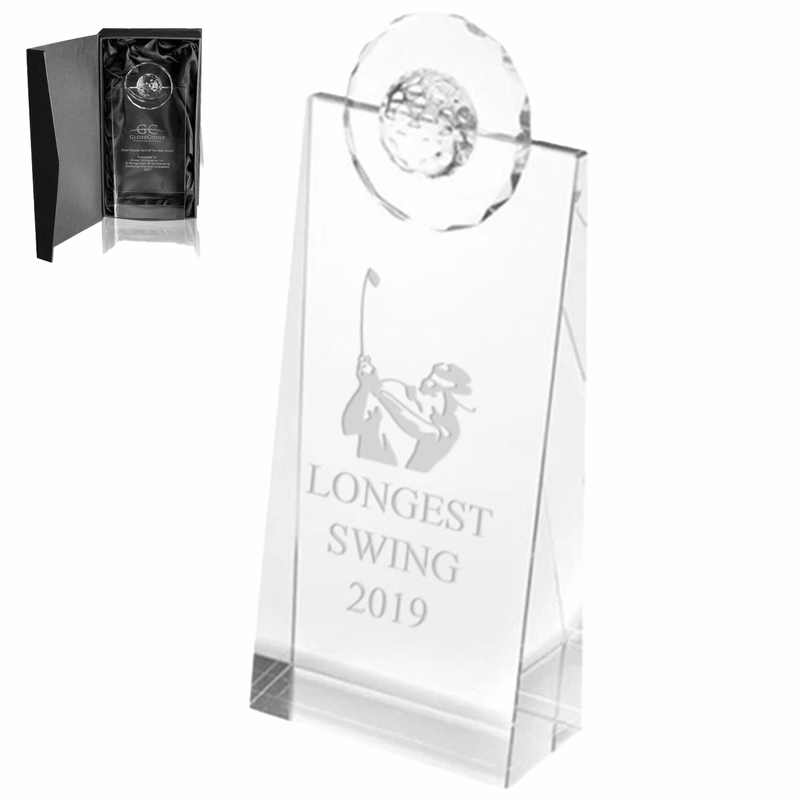 Golf Pinnacle Optical Crystal Glass Awards