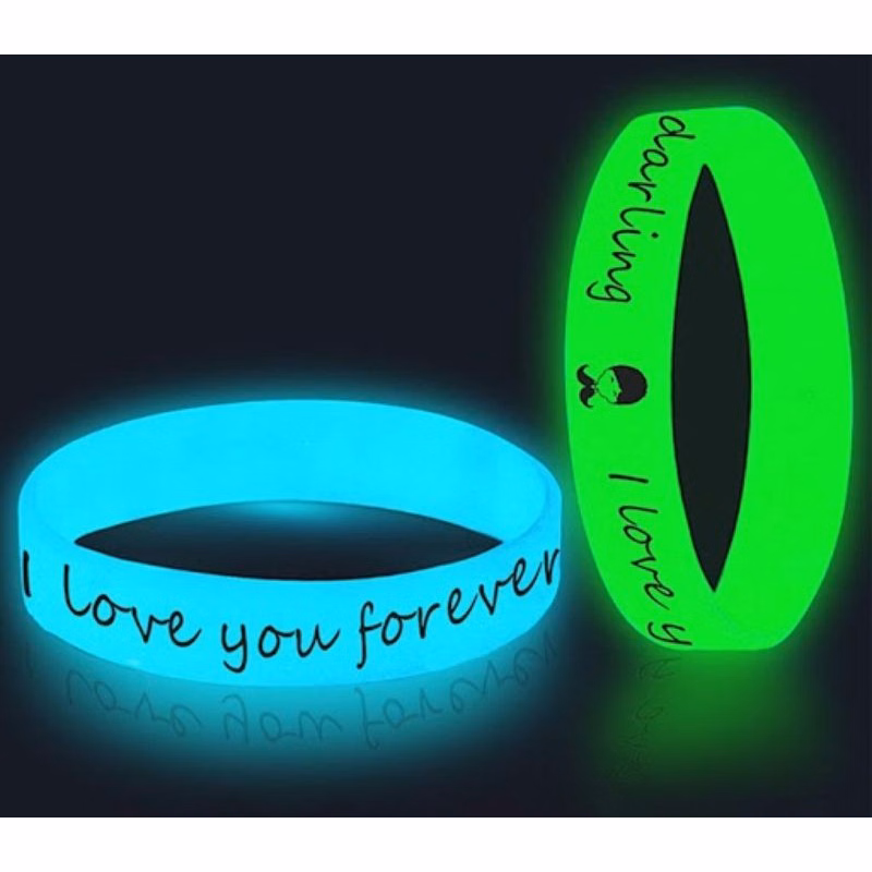 1/2 inch Glow In The Dark Silicone Wristband