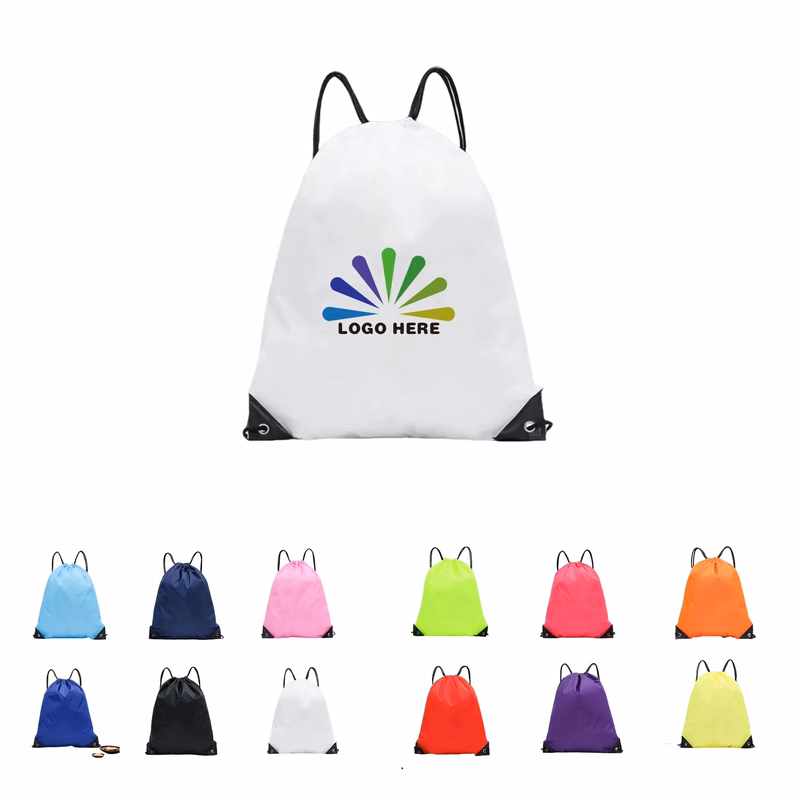 Full Color Printed Drawstring Backpack MOQ 25 PCS