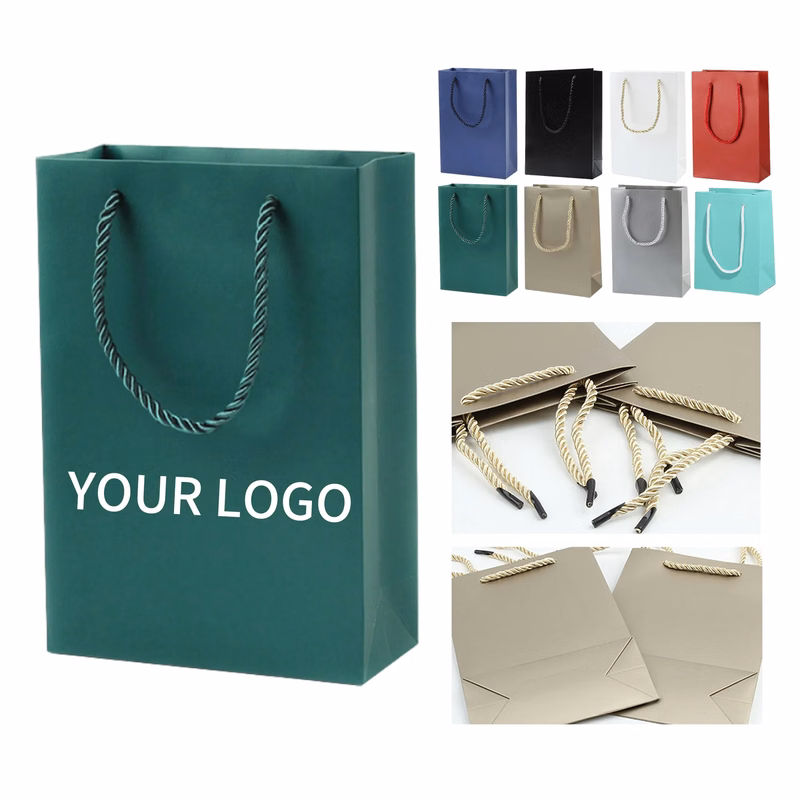 White Paper Gift Box with Logo Option