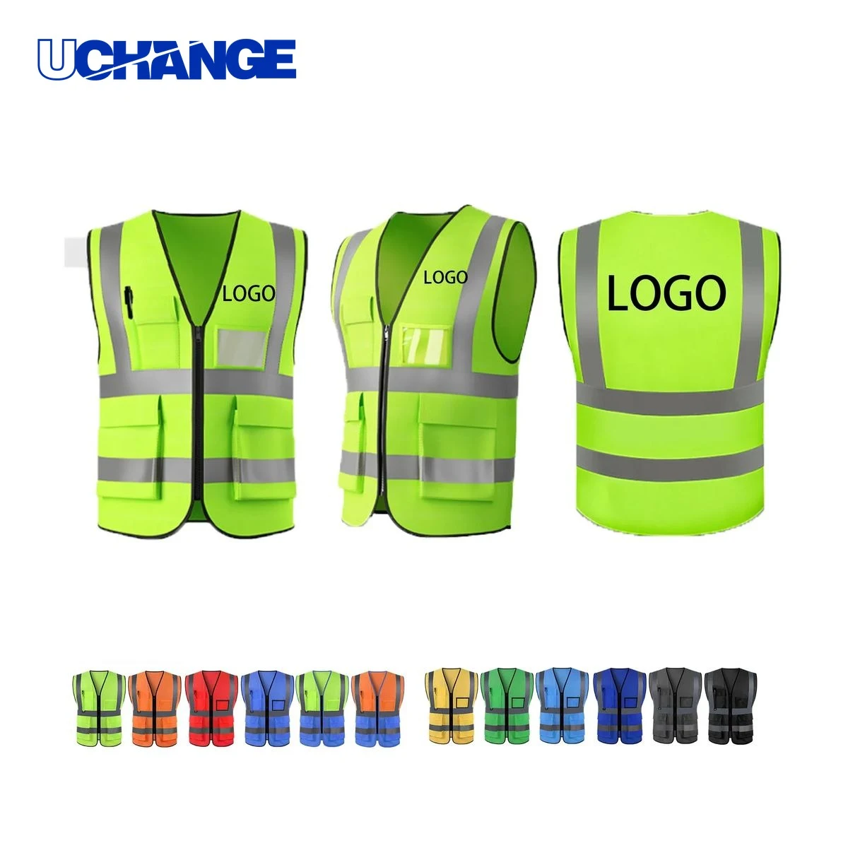 Multi-Pocket Reflective Night Safety Vest 1