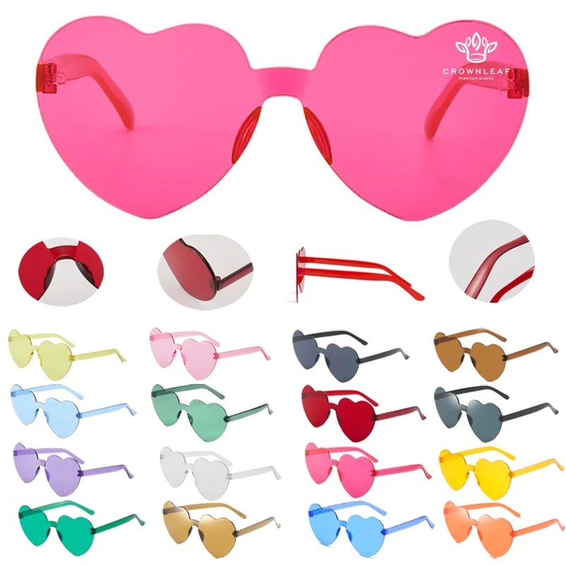 Customizable Heart Shape Tyewear Colored Sunglasses 1