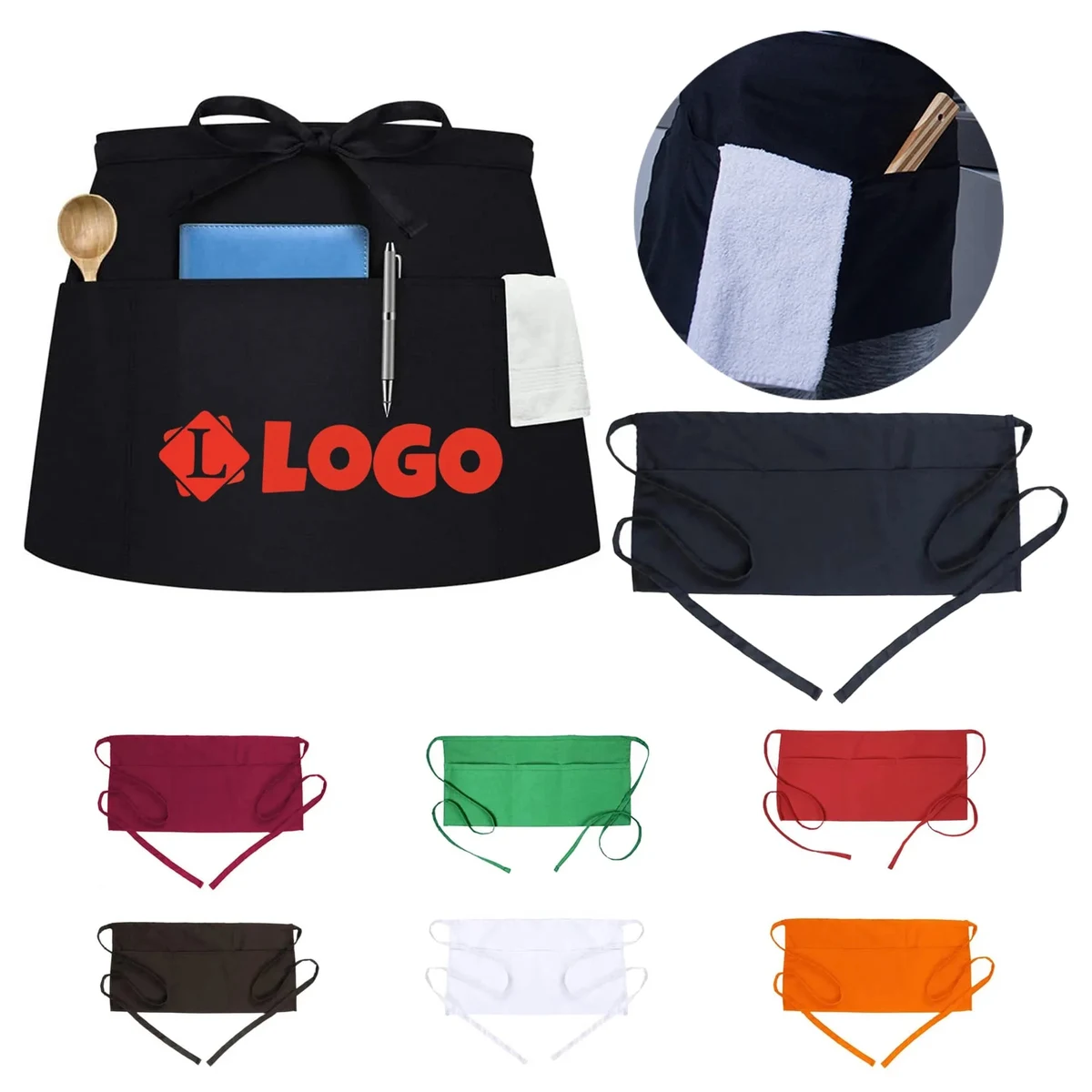 Poly Cotton Short Apron 1