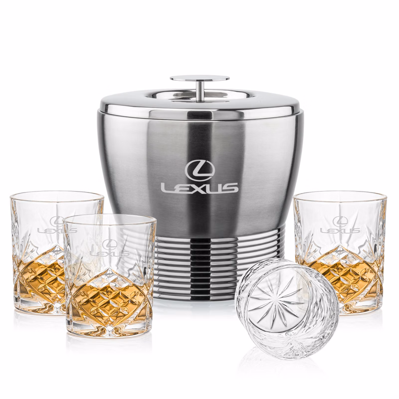 Genoa Ice Bucket & Brinkley On-the-Rocks Set